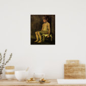 Poster Van Gogh; Étude d'une petite fille, assise, portra (Cuisine)