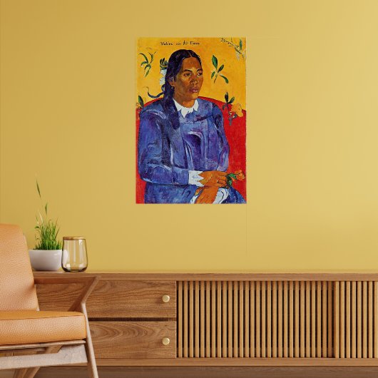 Poster Van Gogh - Femme à la fleur (Salon 2)