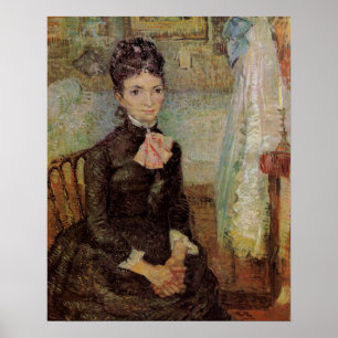 Poster Van Gogh, Femme assise près d'un berceau, Art vint