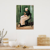 Poster Van Gogh. Femme de Scheveningen cousant, (Cuisine)