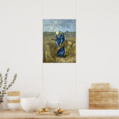Poster Van Gogh - Femme paysanne Les Chênes (Cuisine)