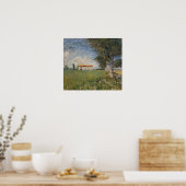 Poster Van Gogh - Ferme Dans Un Champ De Blé (Cuisine)