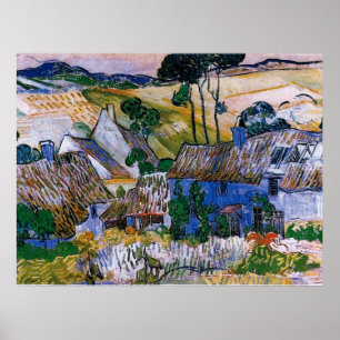 Poster Van Gogh - Fermes près d'Auvers