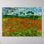 Poster Van Gogh Field with Poppies (F636) Fine Art<br><div class="desc">Field with Poppies, Vincent van Gogh, Auvers-sur-Oise, France Juin 1890. Huile sur toile, 73 x 91, 5 cm. La Haye, Haags Gemeentemuseum. F 636, JH 2027 Vincent Willem van Gogh (30 mars 1853 - 29 juillet 1890) était un artiste postimpressionniste néerlandais. Certains de ses tableaux sont maintenant parmi les oeuvres...</div>