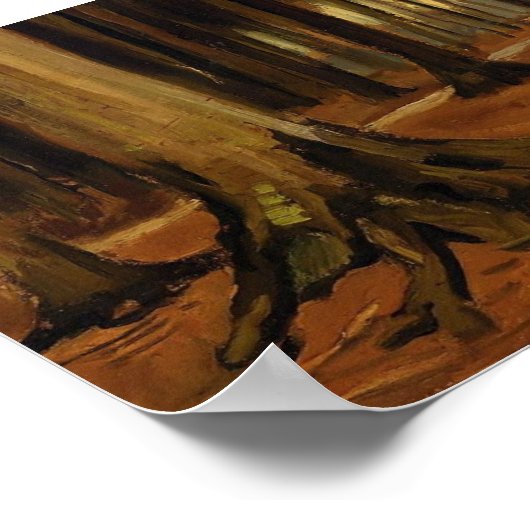 Poster Van Gogh - Fille dans les bois (Coin)