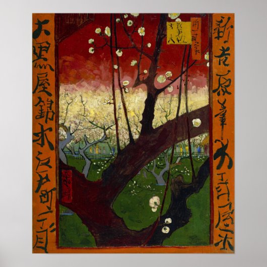 Poster Van Gogh - Flower Plum Orchard, Après Hiroshige (Devant)