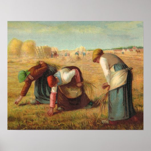 Poster Van Gogh, Gleaners dans les champs (Devant)
