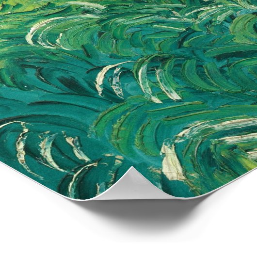 Poster Van Gogh Green Blé Fields (Coin)