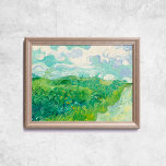 Poster Van Gogh Green Blé Fields<br><div class="desc">Poster de Vincent Van Gogh, champs de blé vert, 1890. Un vieux tableau de verdure et un ciel bleu nuageux dans un style post-impressionniste coloré et lumineux. Licence CCO, domaine public art. Cadre non inclus.</div>