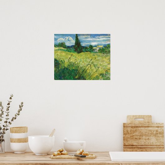 Poster Van Gogh - Green Field (Cuisine)