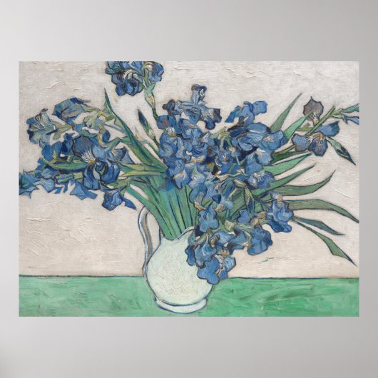 Poster Van Gogh Iris Vase Peinture Impressionnisme (Devant)