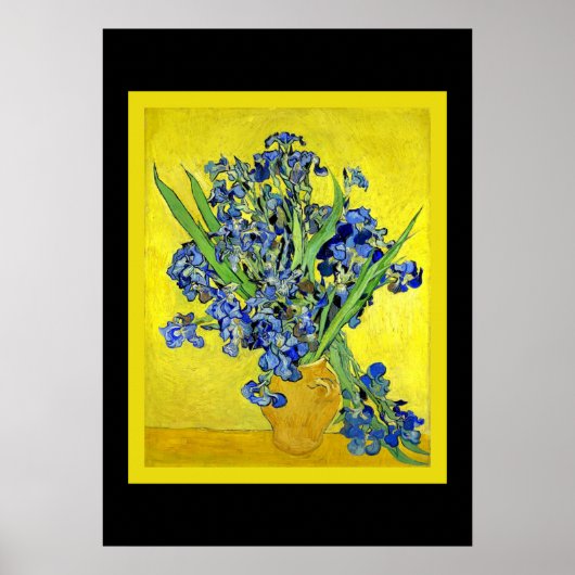Poster Van Gogh - Irises encadrés (Devant)