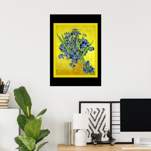 Poster Van Gogh - Irises encadrés (Bureau à domicile)