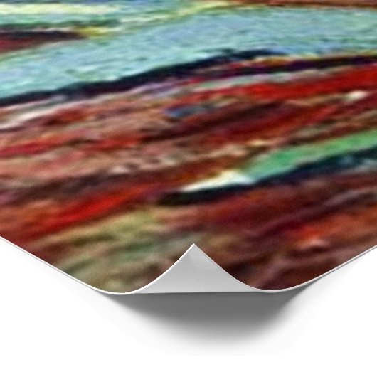 Poster Van Gogh Irises Peinture impressionniste (Coin)