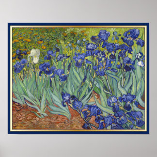 Poster Van Gogh Irises Vintage Art Floral