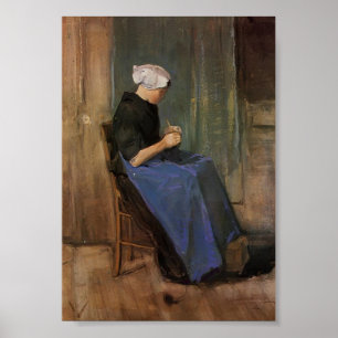 Poster Van Gogh - Jeune femme tricot
