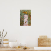 Poster Van Gogh, Jeune Fille Debout ; Fond de Blé (Cuisine)