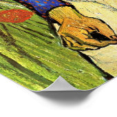 Poster Van Gogh, Jeune paysanne avec Casquette de paille (Coin)