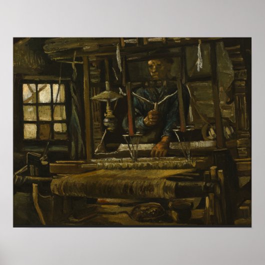 Poster Van Gogh - La chaumière d'un tisserand (Devant)