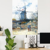 Poster Van Gogh : Le moulin de Galette (Bureau à domicile)