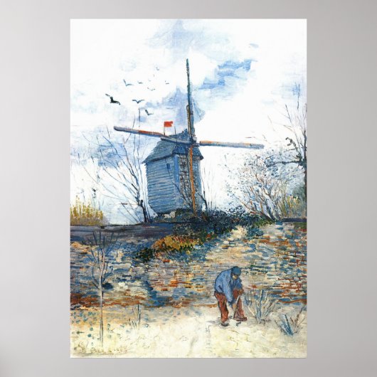 Poster Van Gogh : Le moulin de Galette (Devant)