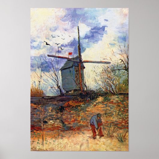 Poster Van Gogh - Le Moulin De La Galette Windmill (Devant)