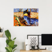 Poster Van Gogh - Le pont des Langlois à Arles (Bureau à domicile)