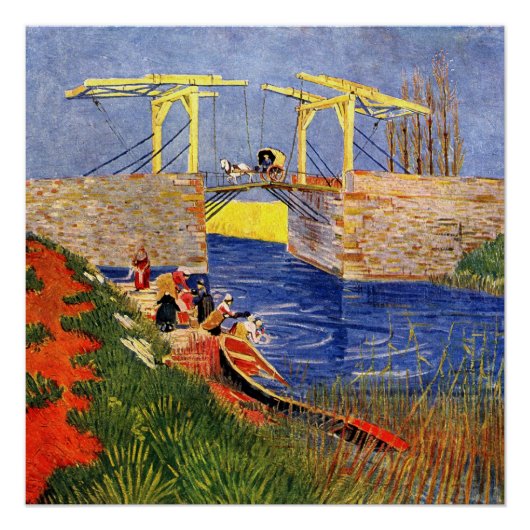 Poster Van Gogh : Le pont Langlois à Arles (Devant)