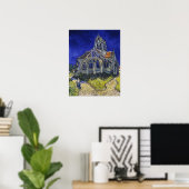 Poster Van Gogh - L'église à Auvers-Sur-Oise (Bureau à domicile)