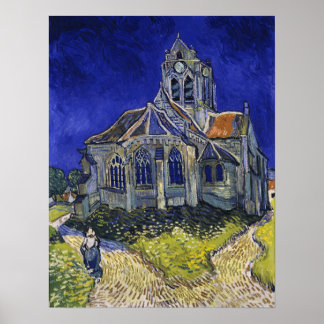 Poster Van Gogh - L'église à Auvers-Sur-Oise