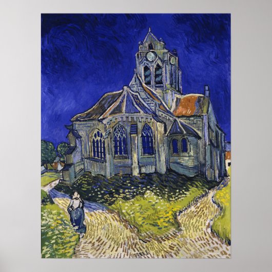 Poster Van Gogh - L'église à Auvers-Sur-Oise (Devant)