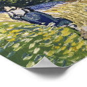 Poster Van Gogh - L'église à Auvers-Sur-Oise (Coin)