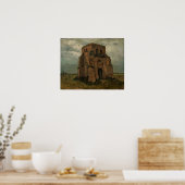 Poster Van Gogh - L'Eglise des paysans', Vieille Eglise (Cuisine)