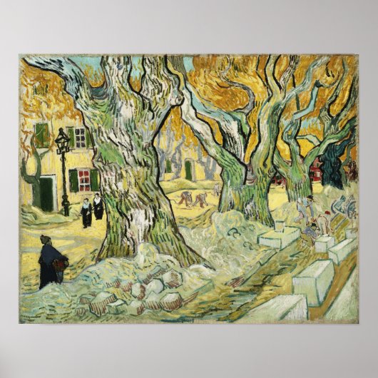 Poster Van Gogh - Les constructeurs routiers (Devant)