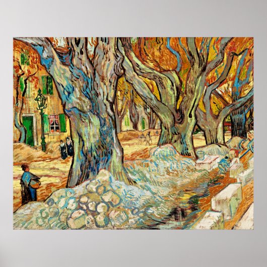 Poster Van Gogh - Les Grands Platanes (Devant)