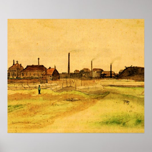 Poster Van Gogh - Mine de charbon dans le Borinage, (Devant)
