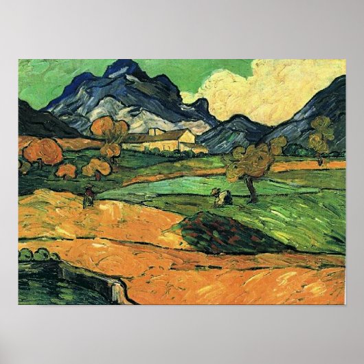 Poster Van Gogh - Mont Gaussier, célèbre peinture, (Devant)