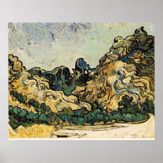 POSTER VAN GOGH - MONTAGNES À SAINT-REMY (Devant)