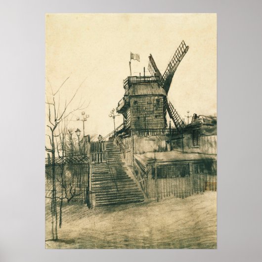 Poster Van Gogh - Moulin De La Galette (Devant)