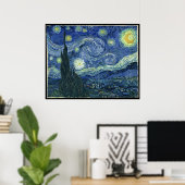 Poster Van Gogh - Nuit étoilée (Bureau à domicile)