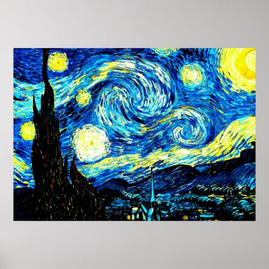 Poster Van Gogh : Nuit étoilée (Devant)