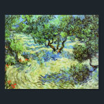 Poster Van Gogh - Olive Grove - Ciel bleu clair<br><div class="desc">Ce chef-d'oeuvre paysager, intitulé Olive Grove - Bright Blue Sky est réalisé par le célèbre artiste Vincent van Gogh à l'huile sur toile. Il relève du style post-impressionnisme et a été complété par van gogh en 1889. Vincent van Gogh était un peintre post-impressionniste hollandais dont l'oeuvre, remarquable par sa beauté...</div>