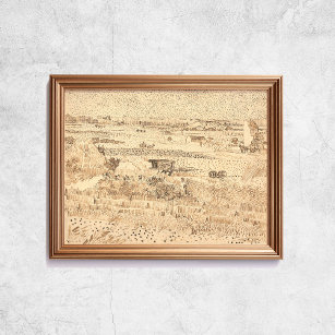 Poster Van Gogh Passe Des Croquis À La Récolte De L'Art P