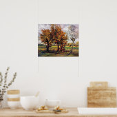 Poster Van Gogh - Paysage Automne Avec Quatre Arbres (Cuisine)