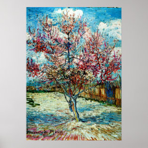Poster Van Gogh - Peach Trees roses
