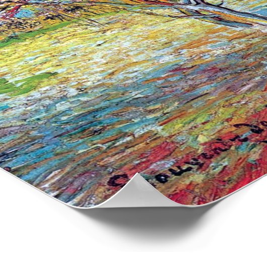 Poster Van Gogh - Peach Trees roses (Coin)