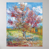 Poster Van Gogh - Peach Trees roses (Devant)