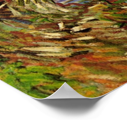 Poster Van Gogh Pêche au printemps, Pont de Clichy (Coin)