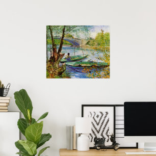 Poster Van Gogh Pêche au printemps, Pont de Clichy