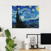 Poster Van Gogh Peinture de la nuit étoilée (1889) (Bureau à domicile)